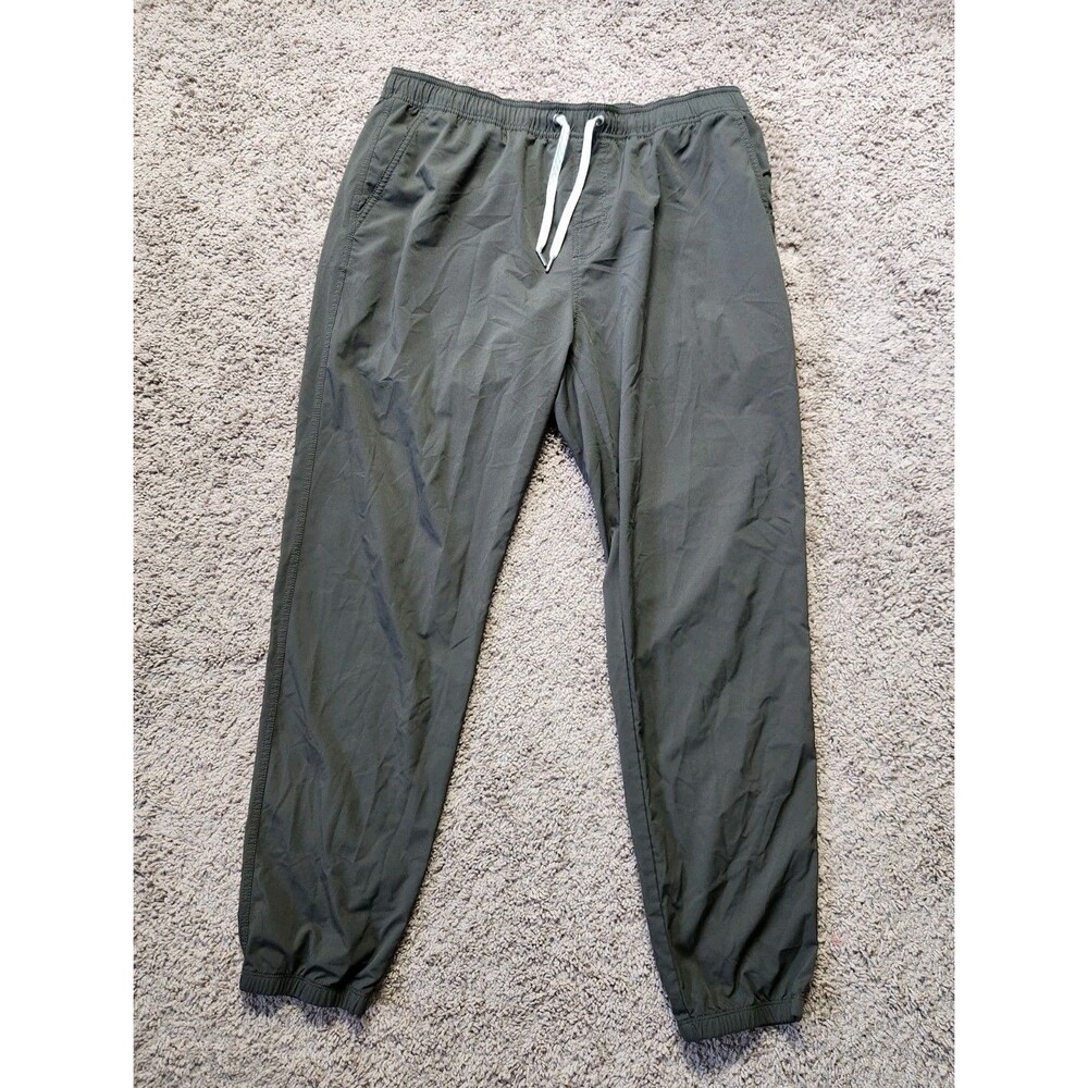 Vuori Jogger Pants Mens XL Gray Kore Woven Slim Brief Lined Drawstring Gym V456
